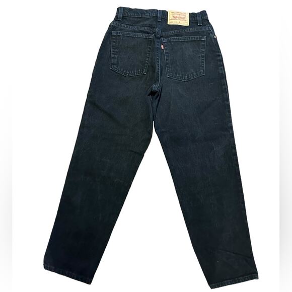 Vintage Levi’s Relaxed Fit Tapered Leg Black Denim Jeans 10S Made in the USA - Picture 2 of 7